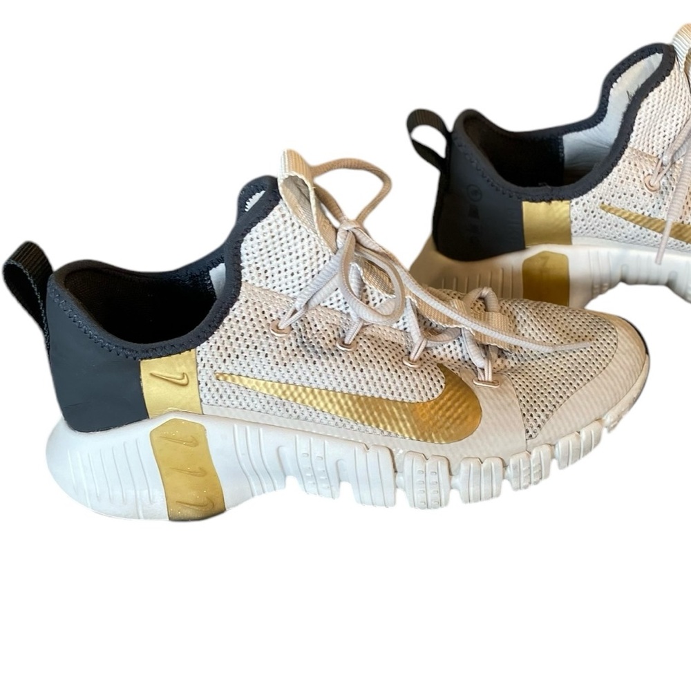 Nike Women’s Athletic Sneakers in White and Gold